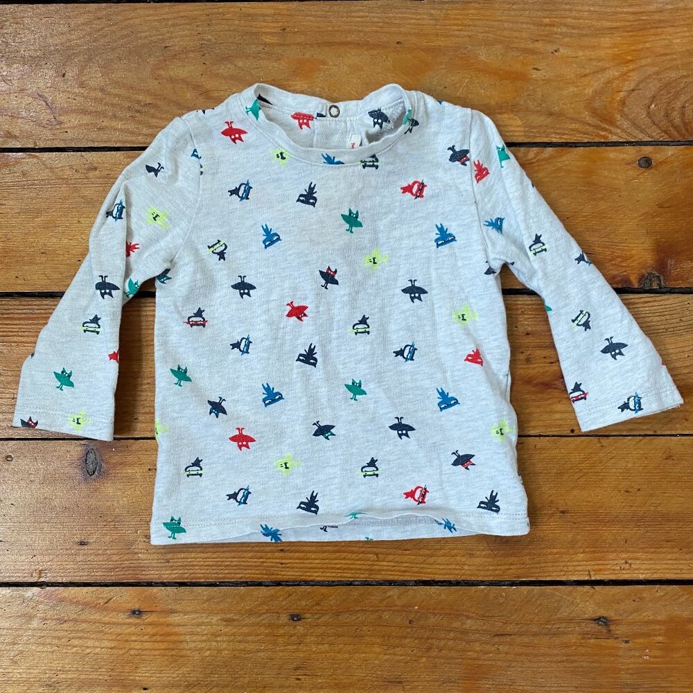 Catimini Long Sleeve Baby Tee - 12 months